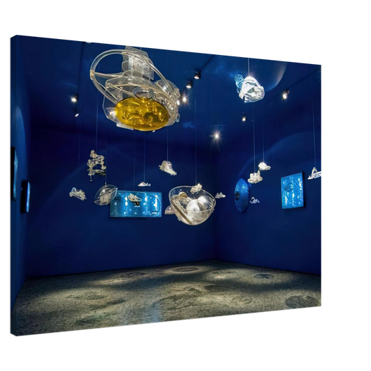 Gyula Kosice - Hydrospatial Cities - 2009 Canvas - 20x30 cm / 8x12 inches-canvas