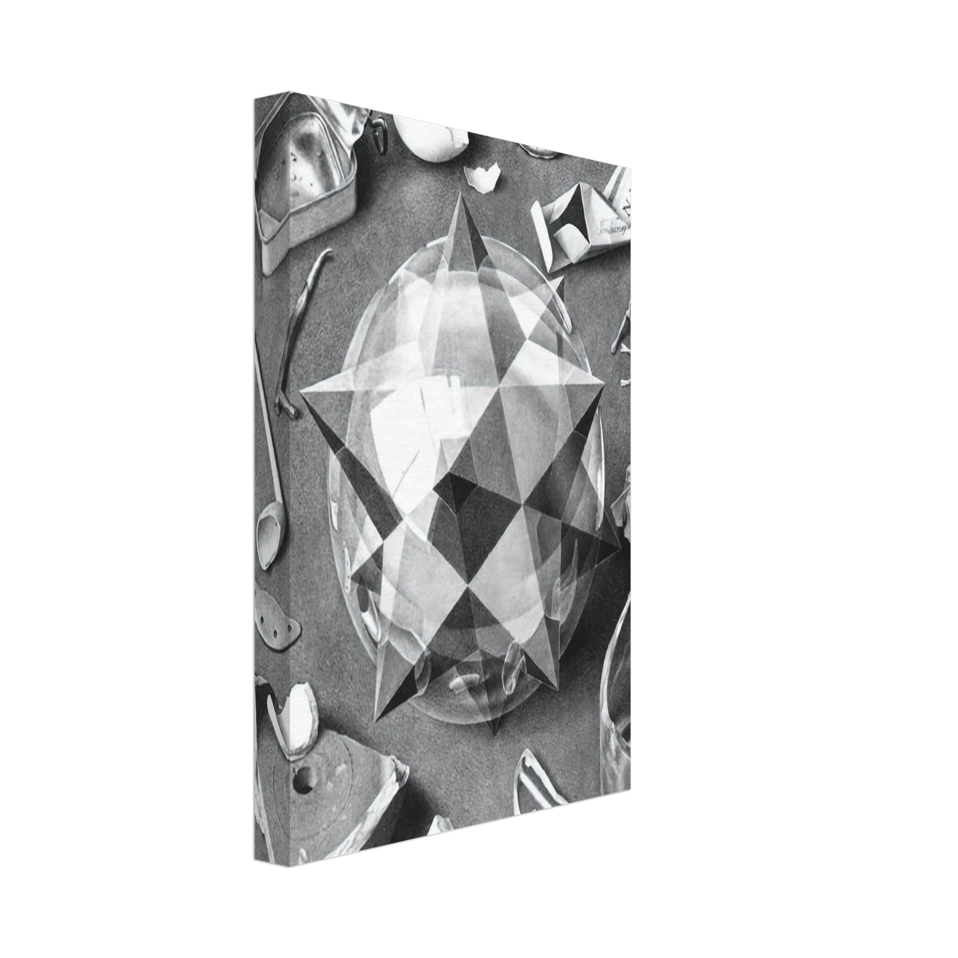 MC Escher - CONTRAST ORDER AND CHAOS Canvas - 40x60 cm / 16x24 inches-canvas