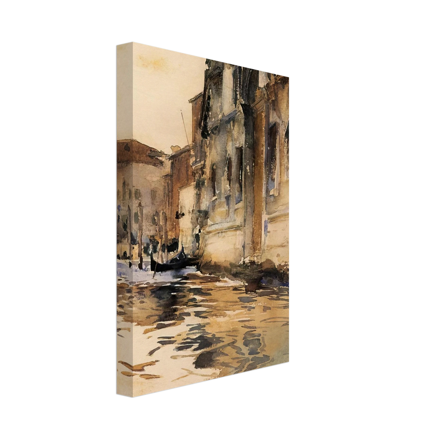John Singer Sargent - Venetian Canal, Palazzo Corner Canvas - 40x60 cm / 16x24 inches-canvas