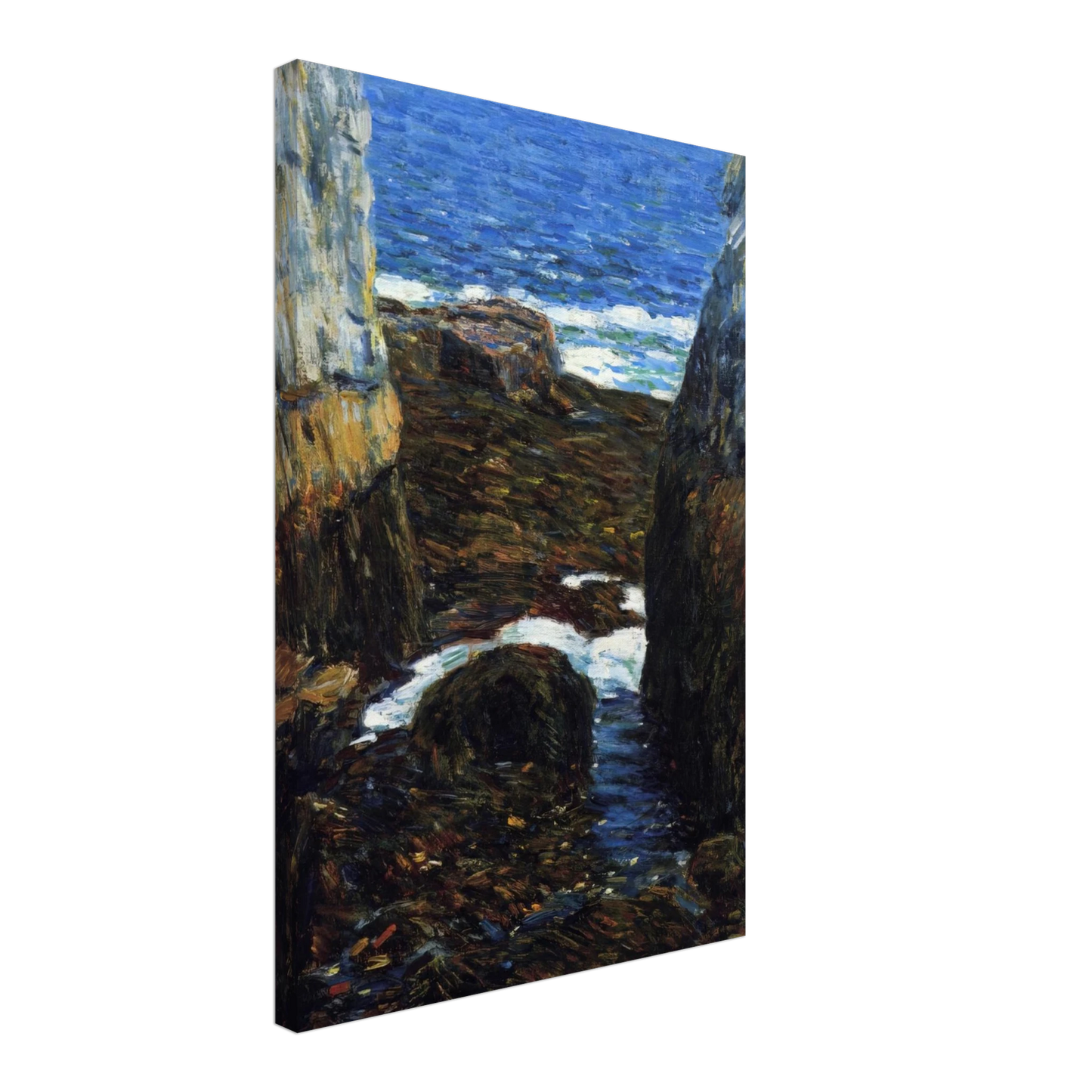 Childe Hassam - The North Gorge, Appledore, Isles of Shoals Canvas - 40x60 cm / 16x24 inches-canvas