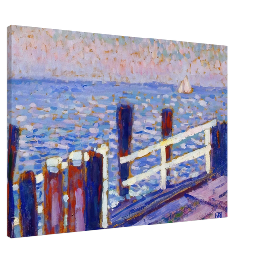 Theo van Rysselberghe - THE JETTY 1906 Canvas - 20x30 cm / 8x12 inches-canvas