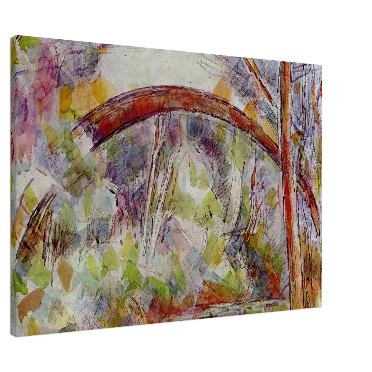 Paul Cezanne - River at the bridge of the three sources Canvas - 20x30 cm / 8x12 inches-canvas