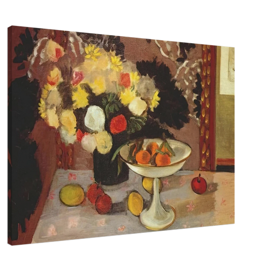 Henri Matisse - STILL LIFE BOUQUET AND COMPOTIER 1925 Canvas - Default Title-canvas