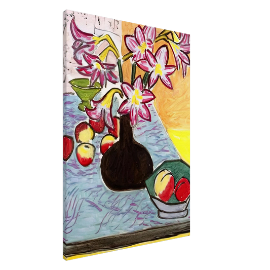 Henri Matisse - VASE OF AMARYLLIS 1941 Canvas - 20x30 cm / 8x12 inches-canvas