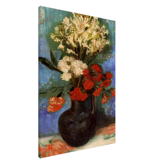 Vincent van Gogh - Vase with Carnations and Other Flowers Canvas - 20x30 cm / 8x12 inches-canvas