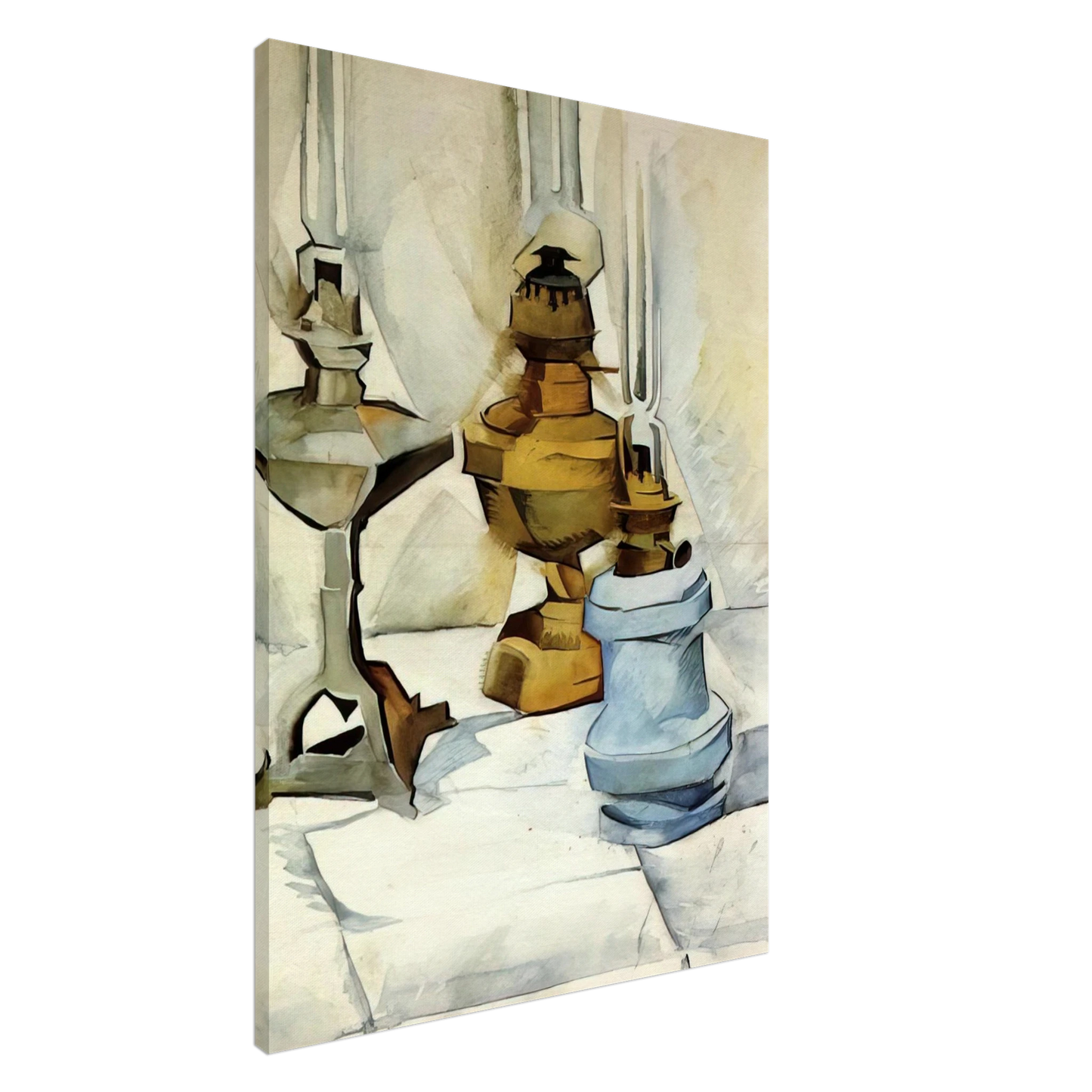 Juan Gris - THREE LAMPS 1911 Canvas - 20x30 cm / 8x12 inches-canvas
