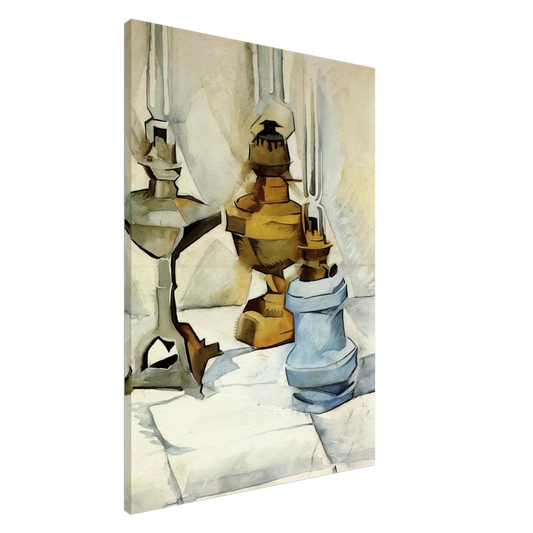 Juan Gris - THREE LAMPS 1911 Canvas - 20x30 cm / 8x12 inches-canvas
