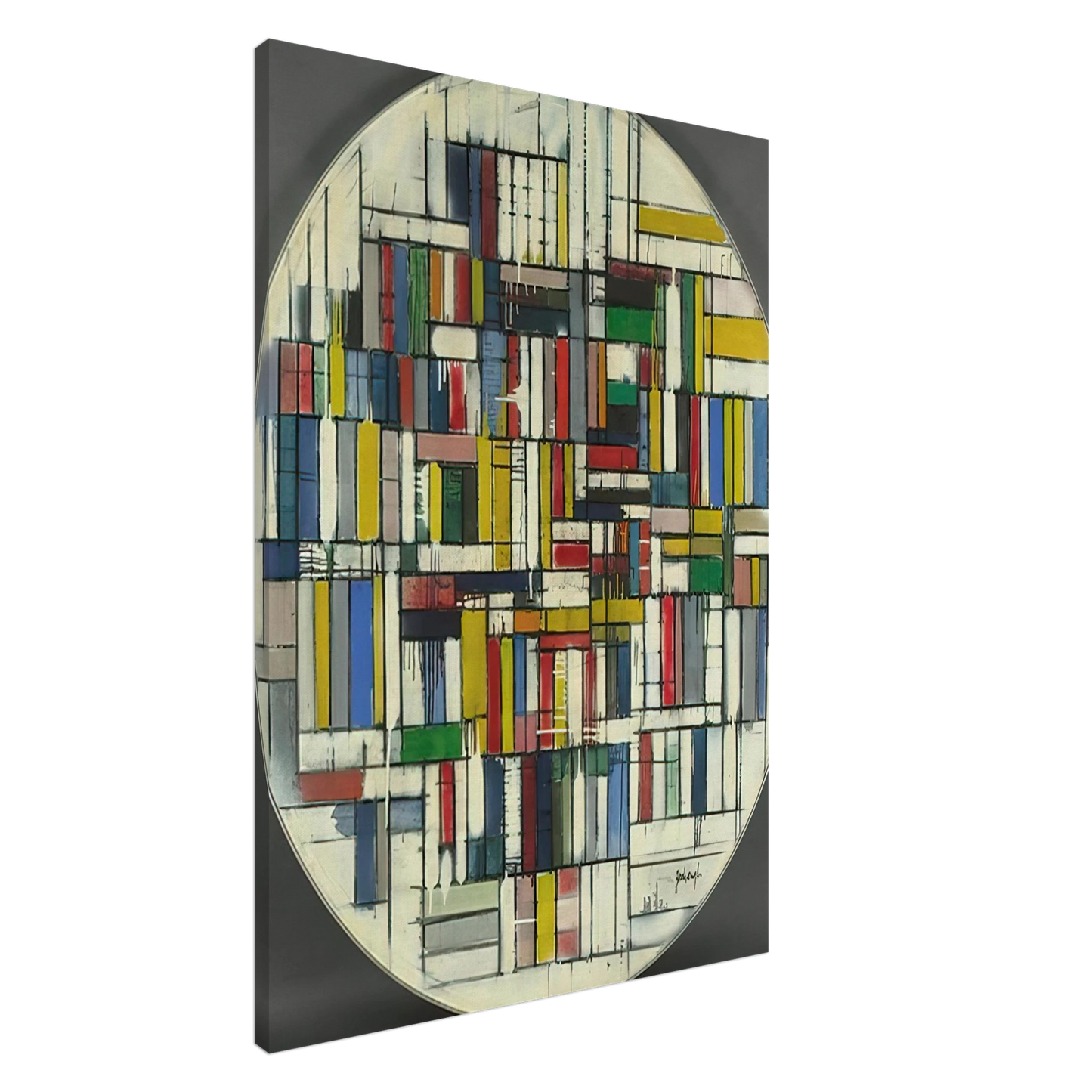 Robert Goodnough - Circle III - Post-Painterly Abstraction Canvas - 20x30 cm / 8x12 inches-canvas