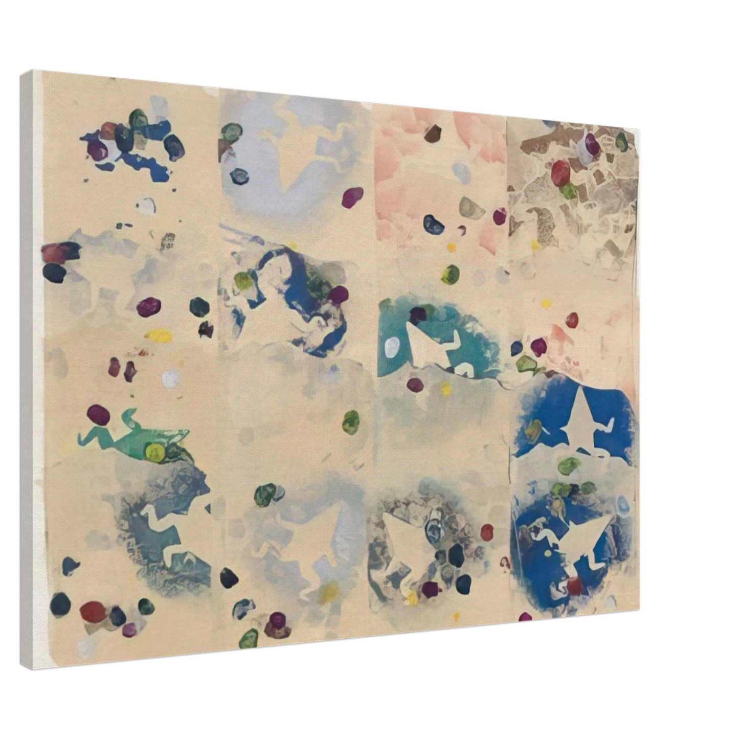 Alighiero Boetti - RANE E SPECCHI 1980 Canvas - 20x30 cm / 8x12 inches-canvas