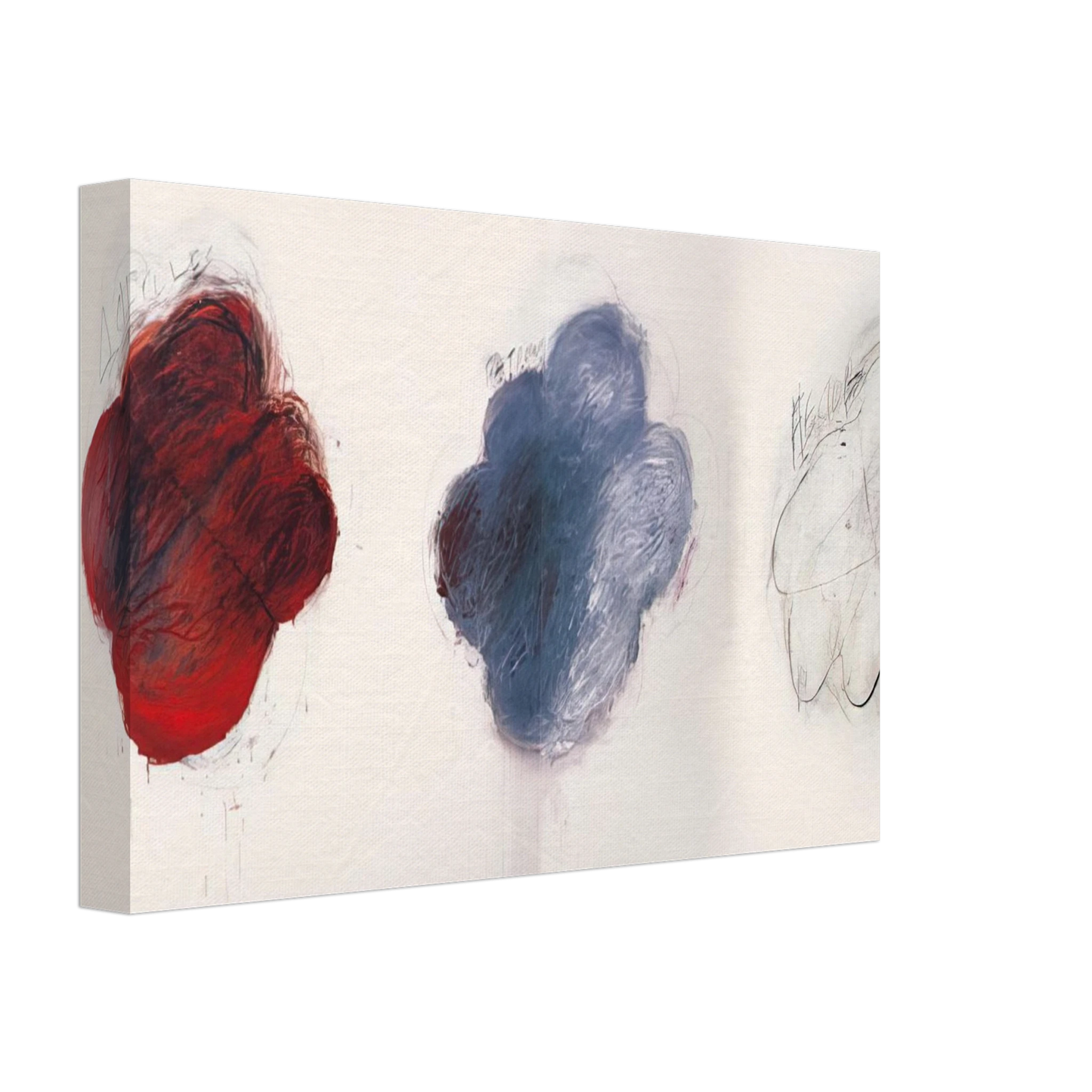 Cy Twombly - Fifty Days at Iliam. Shades of Achilles, Patroclus, and Hector Canvas - 70x100 cm / 28x40 inches-canvas