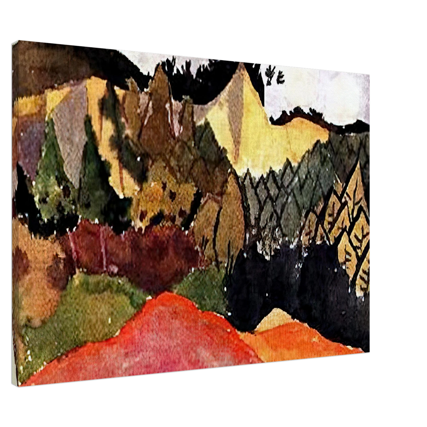 Paul Klee - IN THE QUARRY Canvas - 20x30 cm / 8x12 inches-canvas