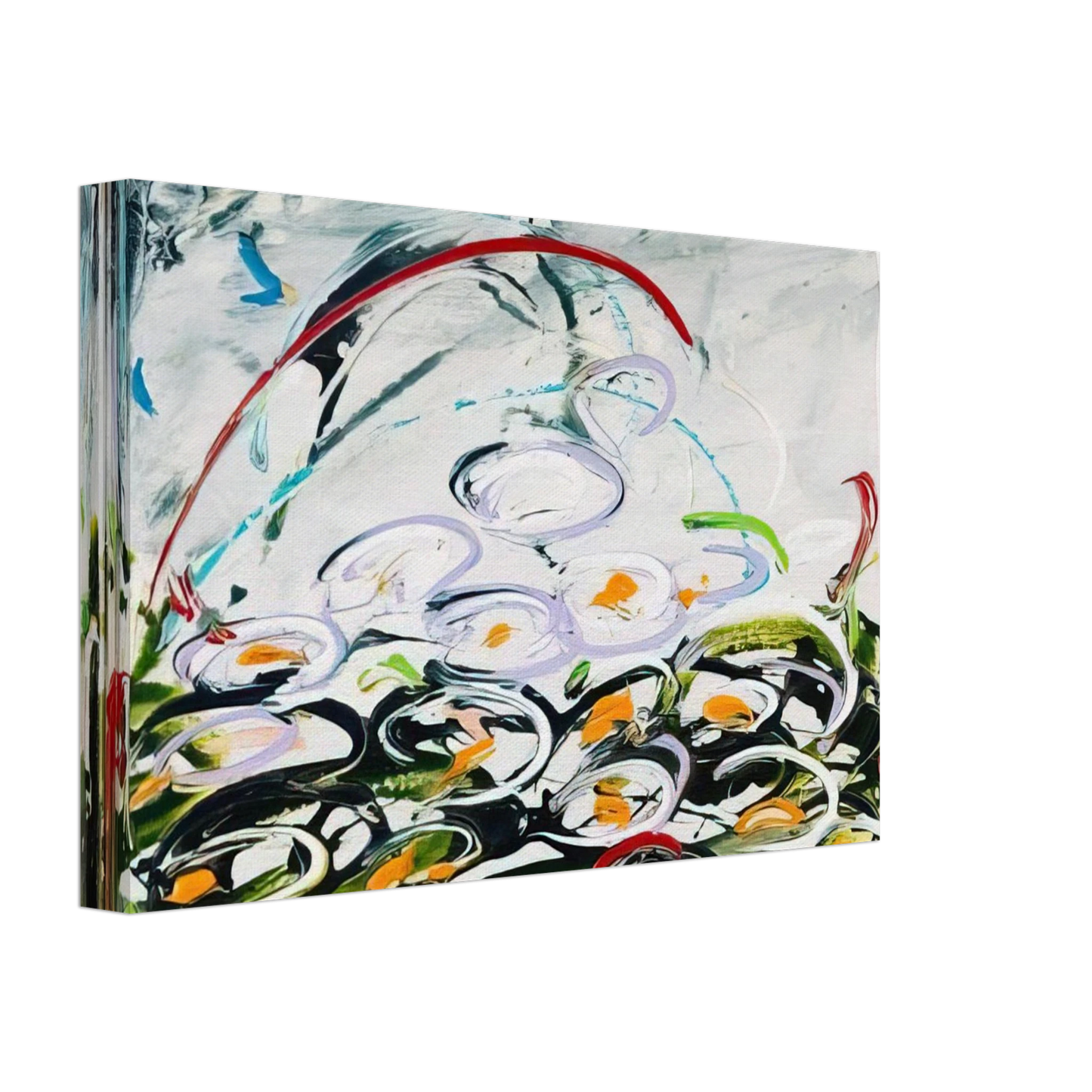 Mario Schifano - Giglio d'aqua - 1984 Canvas - 40x60 cm / 16x24 inches-canvas