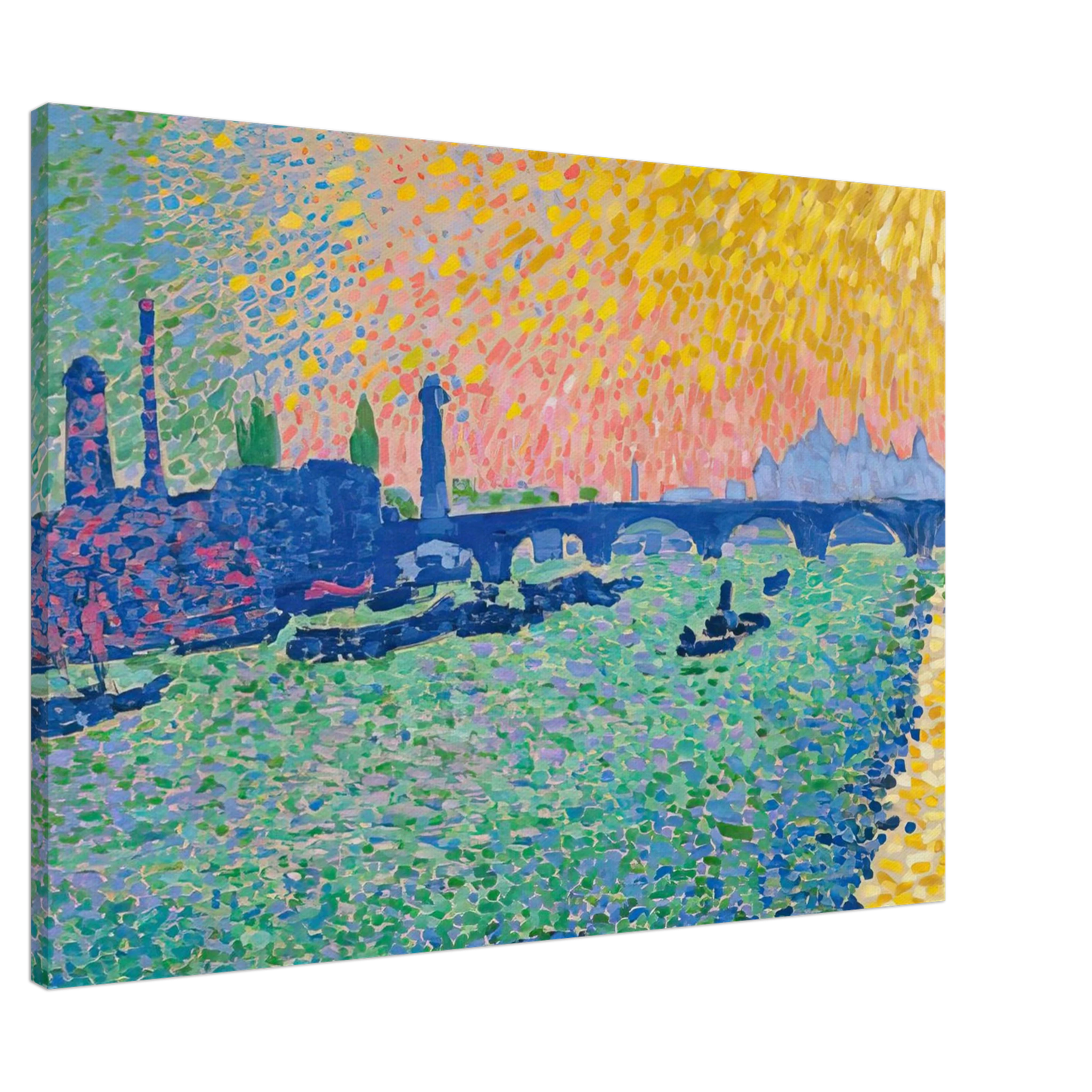 Andre Derain - WATERLOO BRIDGE 1906 Canvas - 20x30 cm / 8x12 inches-canvas
