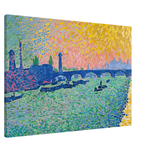 Andre Derain - WATERLOO BRIDGE 1906 Canvas - 20x30 cm / 8x12 inches-canvas