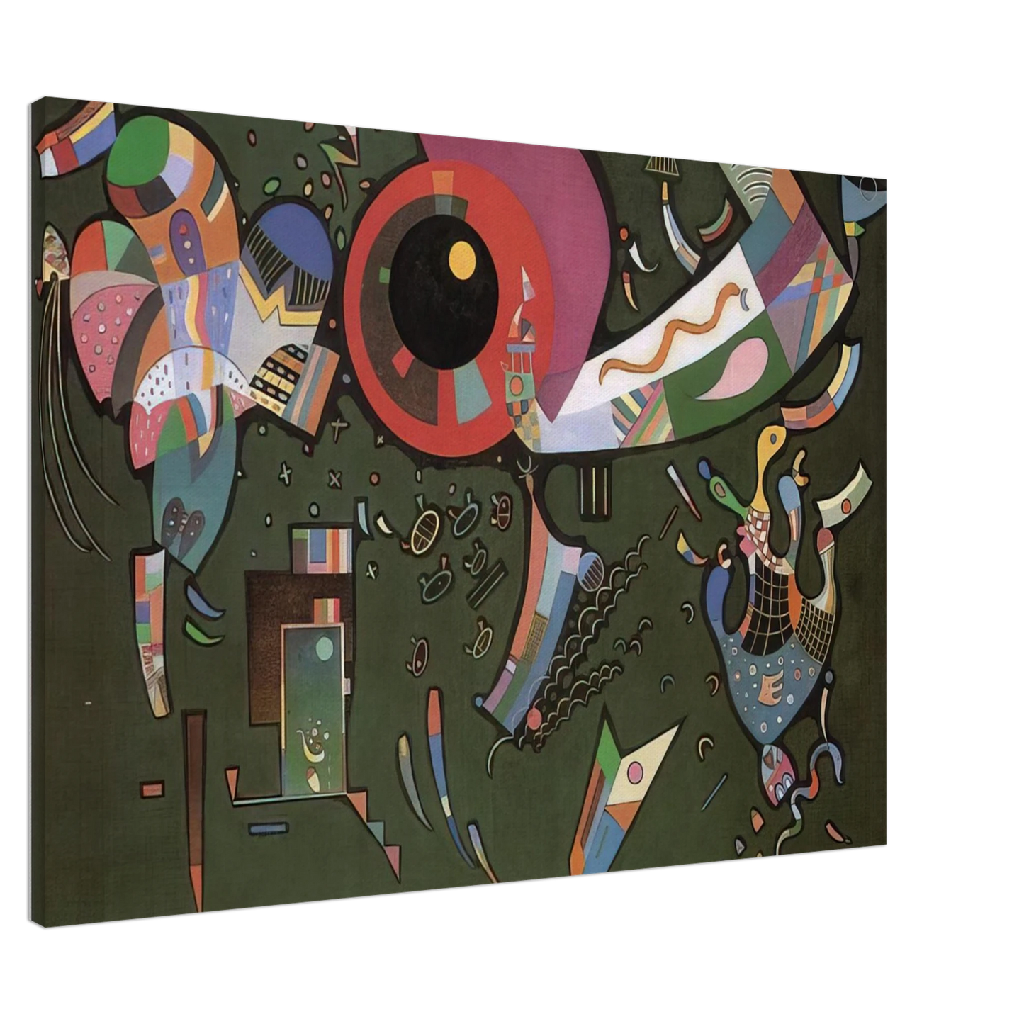 Wassily Kandinsky - AROUND THE CIRCLE 1940 Canvas - 20x30 cm / 8x12 inches-canvas