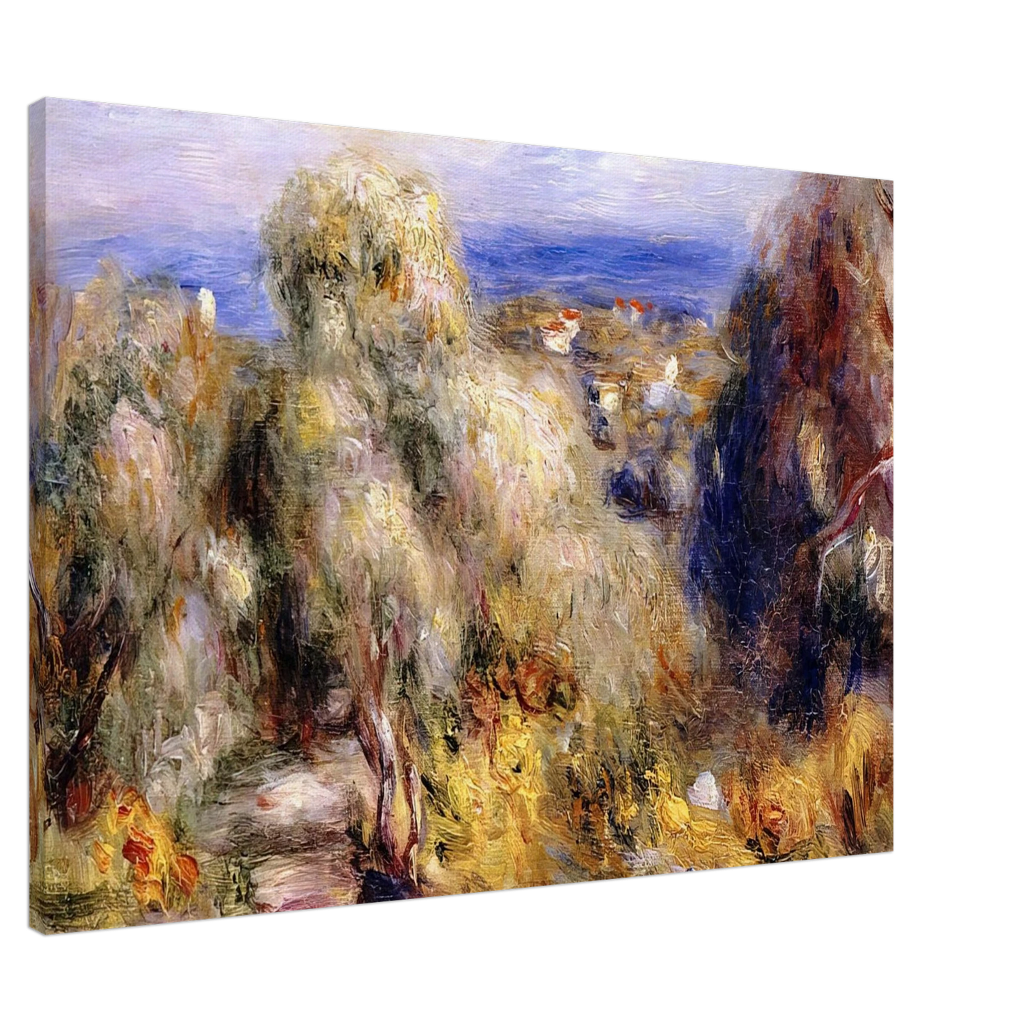 Pierre-Auguste Renoir - View of Cannet Canvas - 20x30 cm / 8x12 inches-canvas