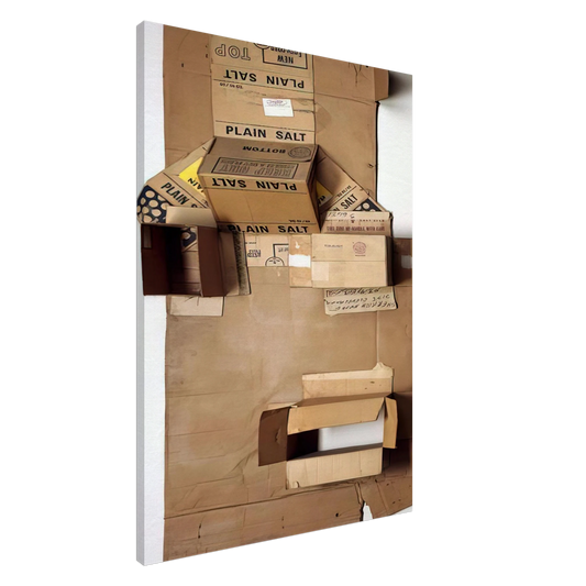 Robert Rauschenberg - PLAIN SALT CARDBOARD 1971 Canvas - 20x30 cm / 8x12 inches-canvas