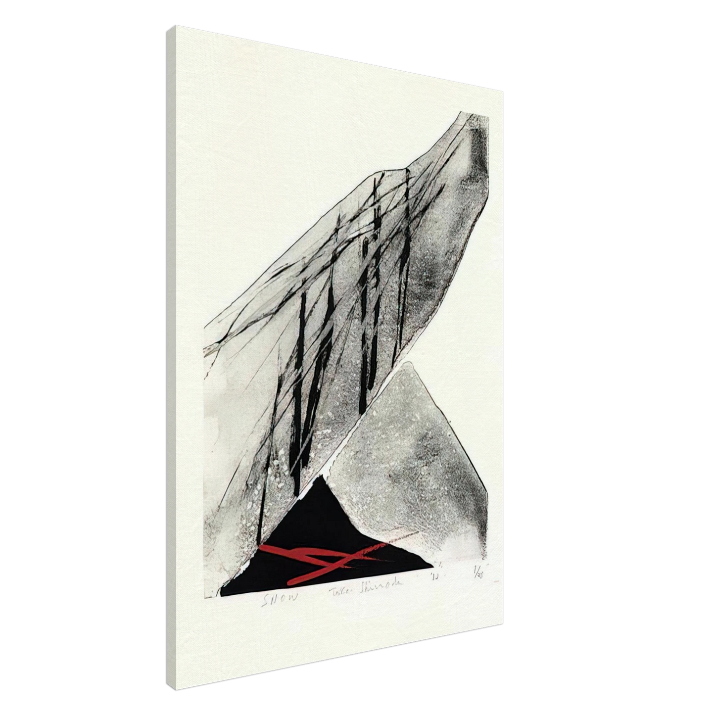 Toko Shinoda - Snow - 1982 Canvas - 20x30 cm / 8x12 inches-canvas