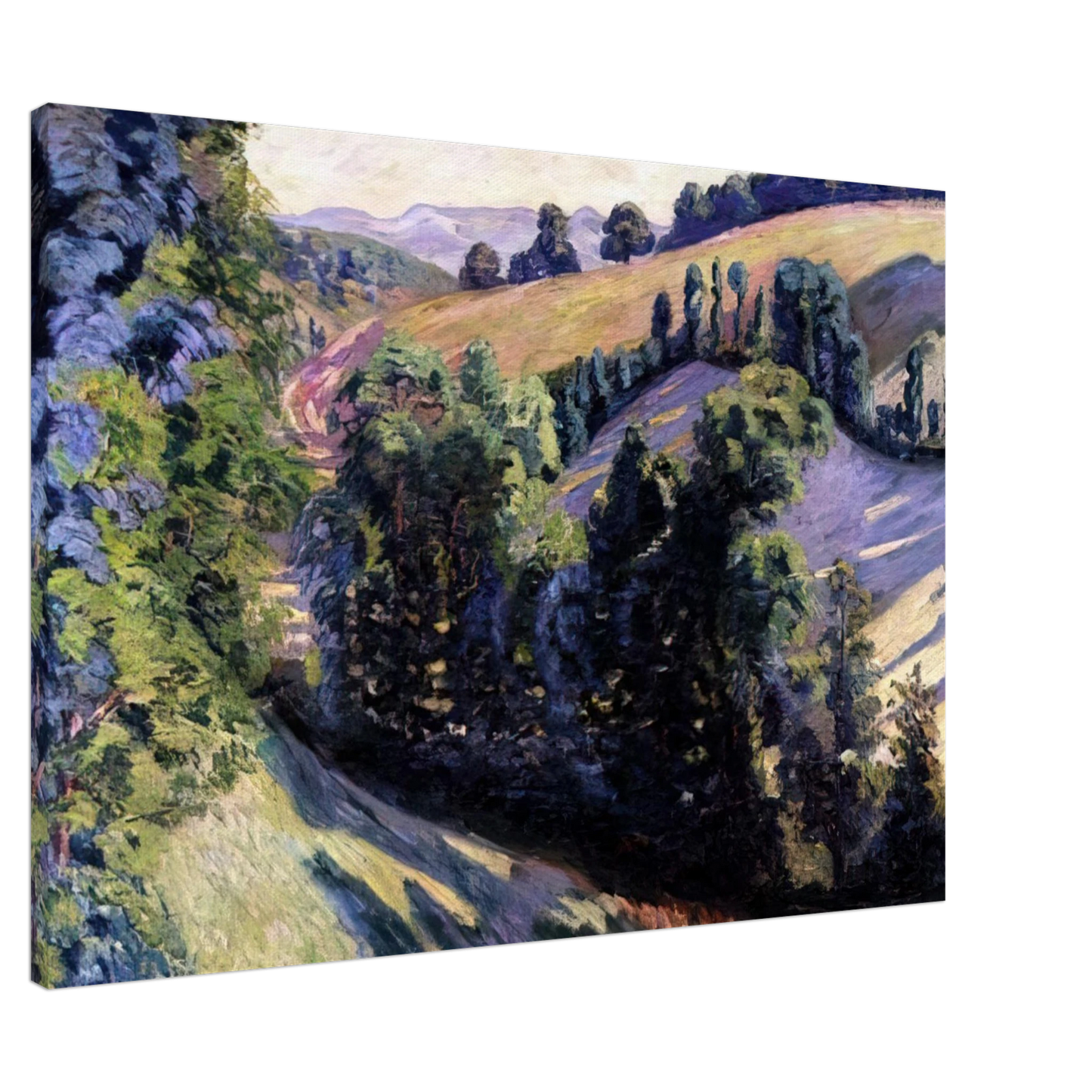Armand Guillaumin - Landscape at Pontgibaud Canvas - 20x30 cm / 8x12 inches-canvas