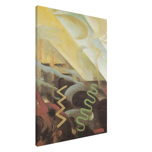 Julius Evola - Astrazione - 1921 Canvas - 20x30 cm / 8x12 inches-canvas