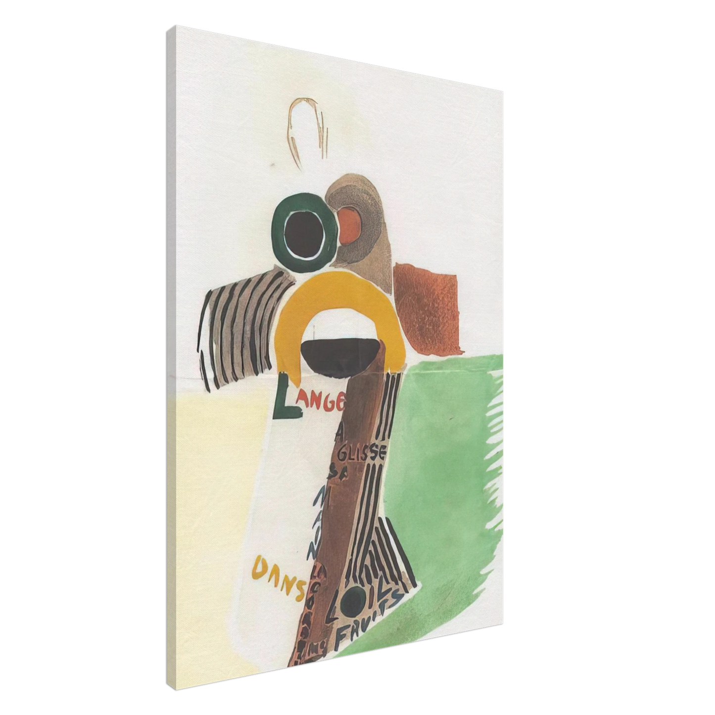 Sonia Delaunay - ROBE POEME L ANGE A GLISSE 1922 Canvas - 20x30 cm / 8x12 inches-canvas