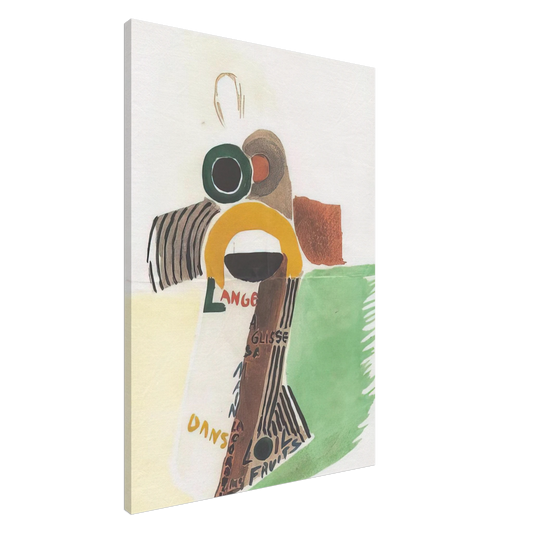 Sonia Delaunay - ROBE POEME L ANGE A GLISSE 1922 Canvas - 20x30 cm / 8x12 inches-canvas