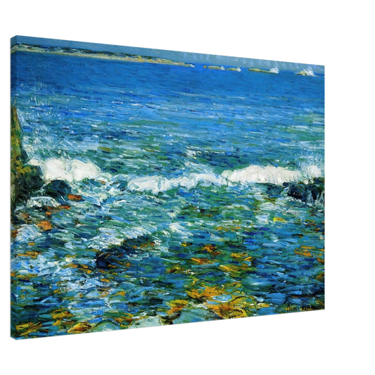 Childe Hassam - Duck Island from Appledore Canvas - 20x30 cm / 8x12 inches-canvas