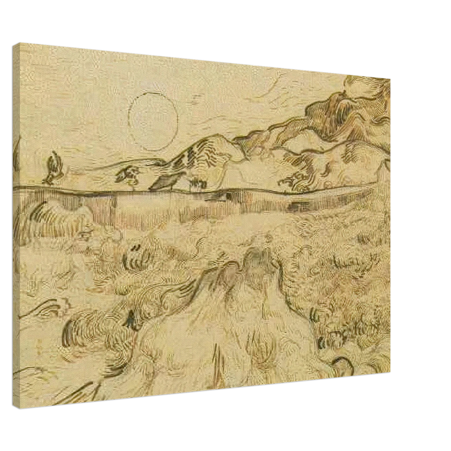 Vincent van Gogh - Enclosed Wheat Field with Reaper Canvas - 20x30 cm / 8x12 inches-canvas