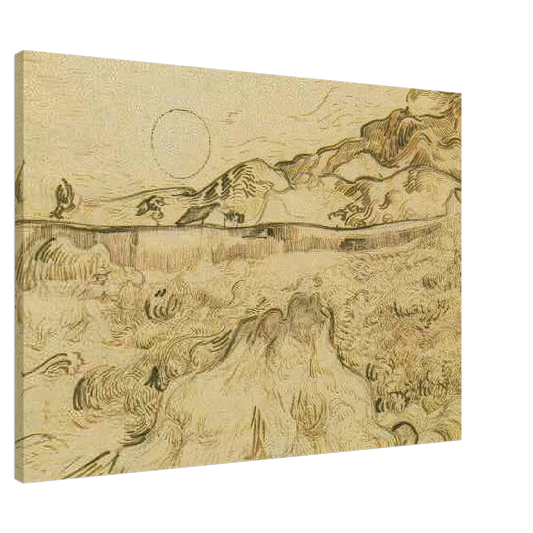 Vincent van Gogh - Enclosed Wheat Field with Reaper Canvas - 20x30 cm / 8x12 inches-canvas