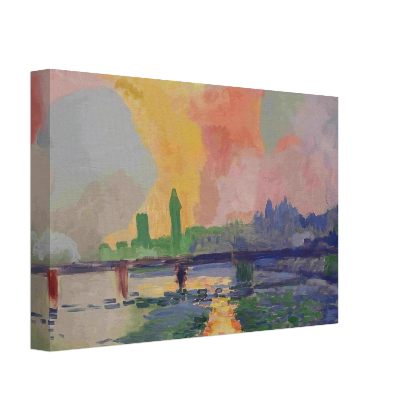 Andre Derain - CHARING CROSS BRIDGE LONDON 1906 Canvas - 40x60 cm / 16x24 inches-canvas