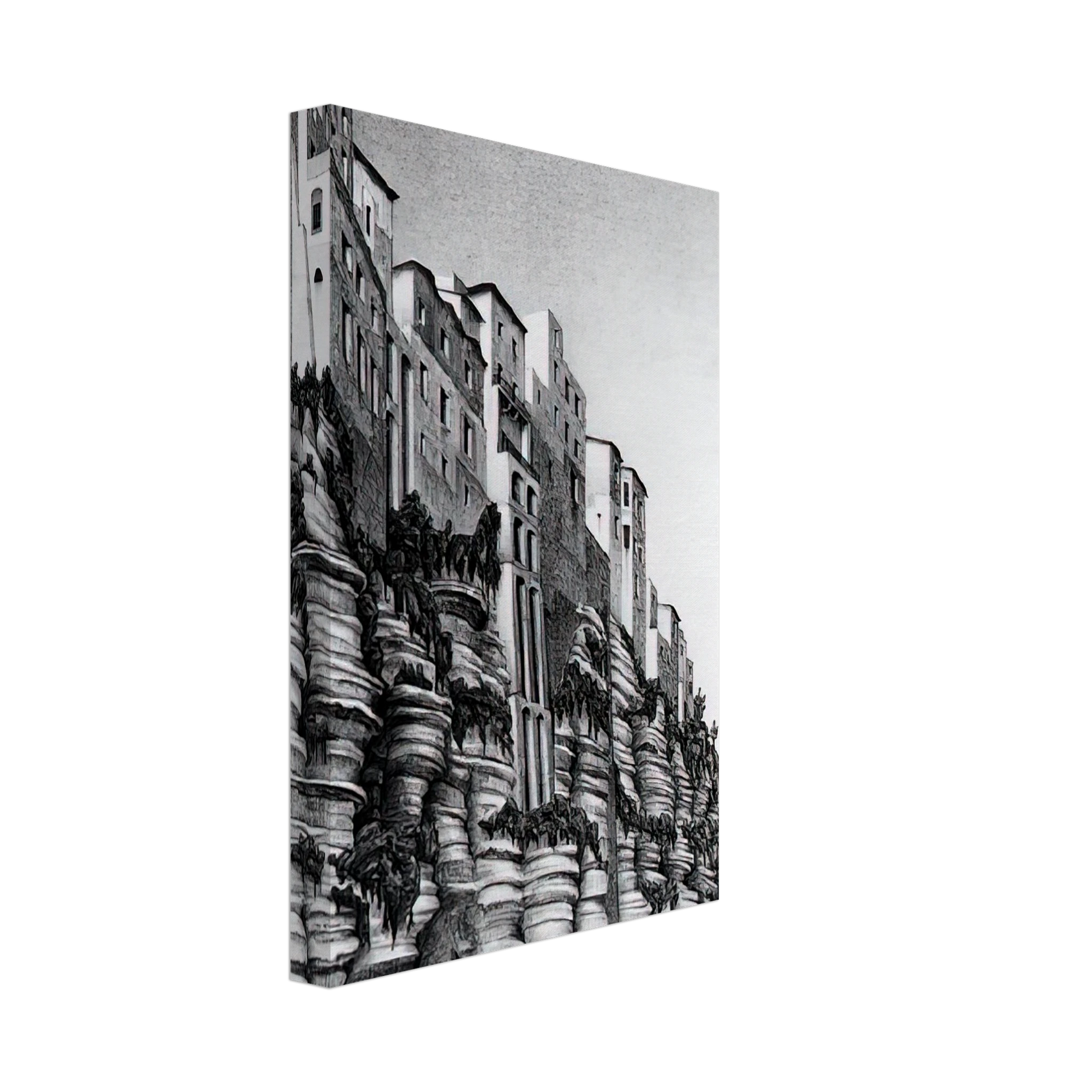 MC Escher - TROPEA CALABRIA Canvas - 70x100 cm / 28x40 inches-canvas