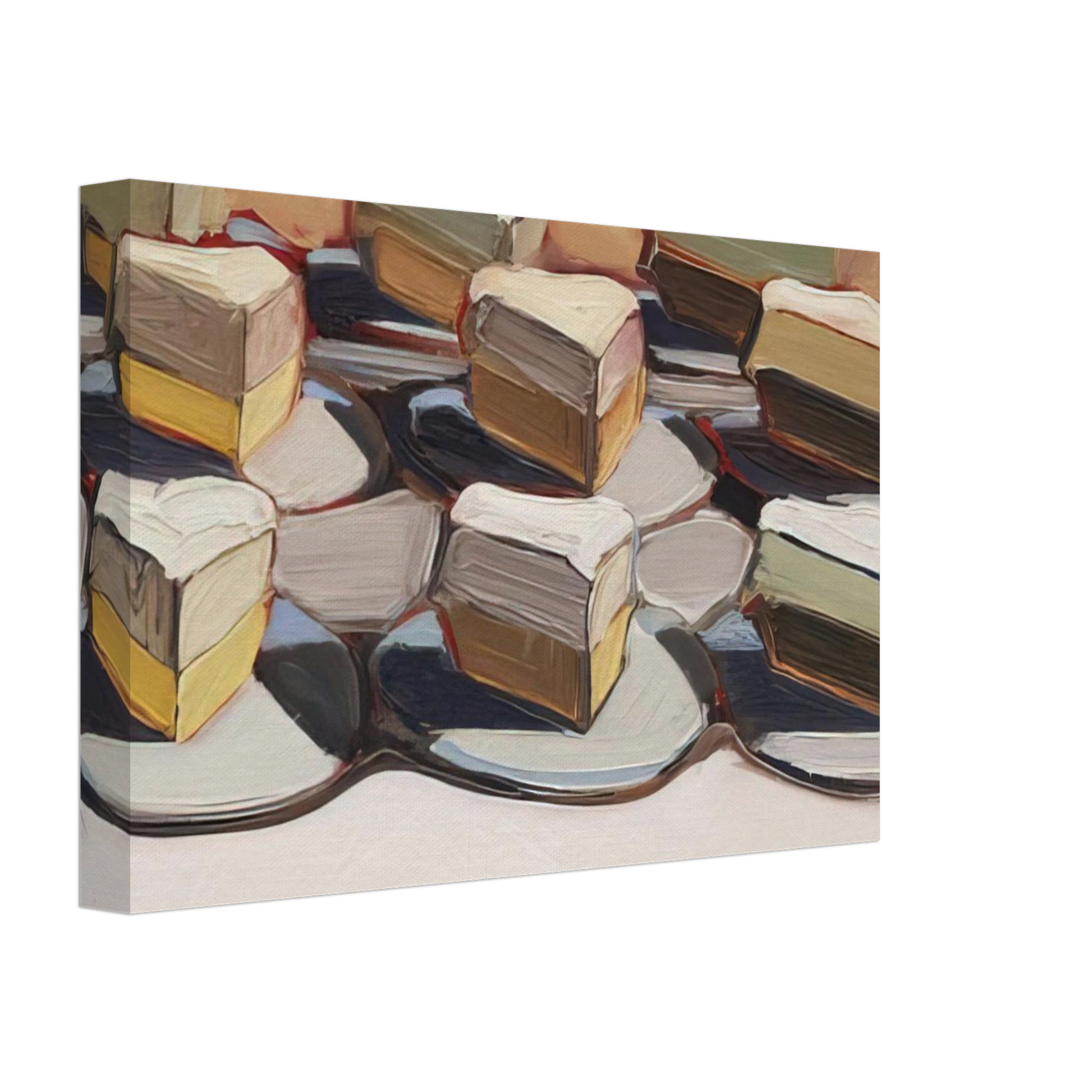 Wayne Thiebaud - Cut Meringues - 1961 Canvas - 70x100 cm / 28x40 inches-canvas