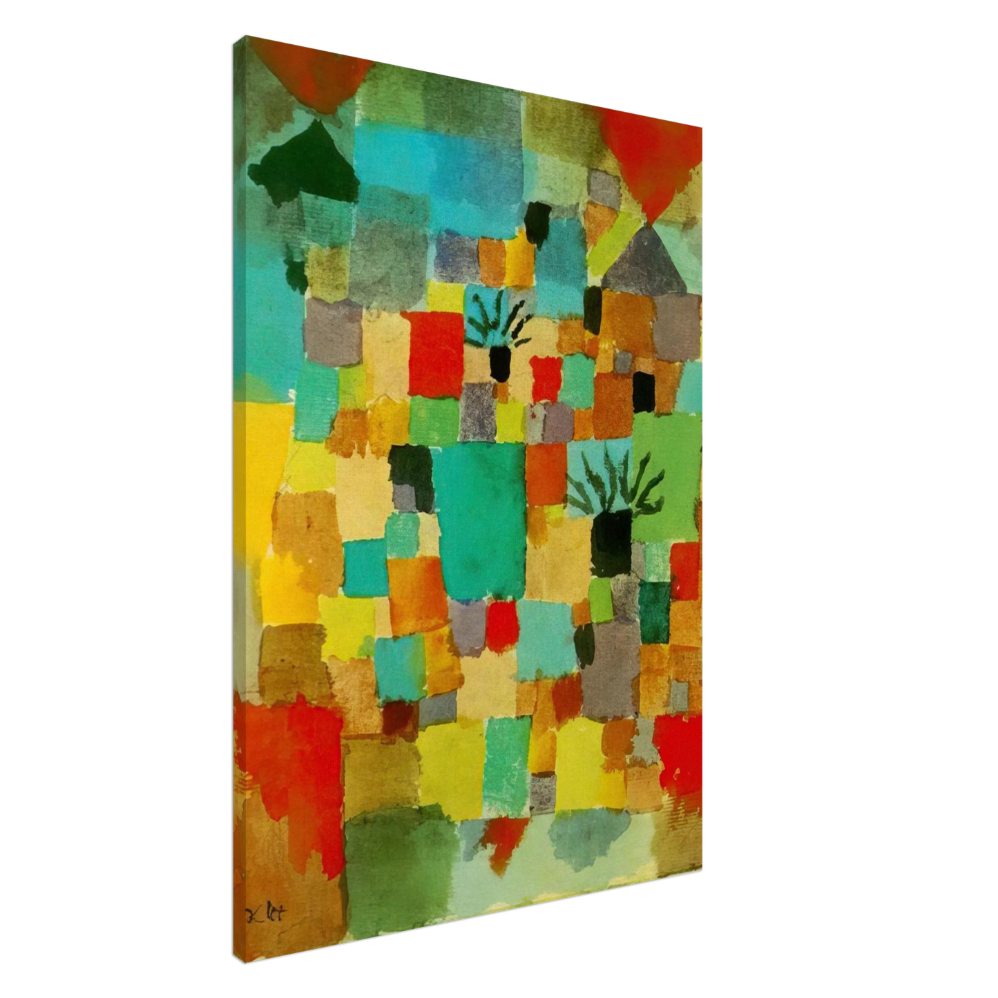 Paul Klee - SOUTHERN TUNISIAN GARDENS 1919 Canvas - 20x30 cm / 8x12 inches-canvas