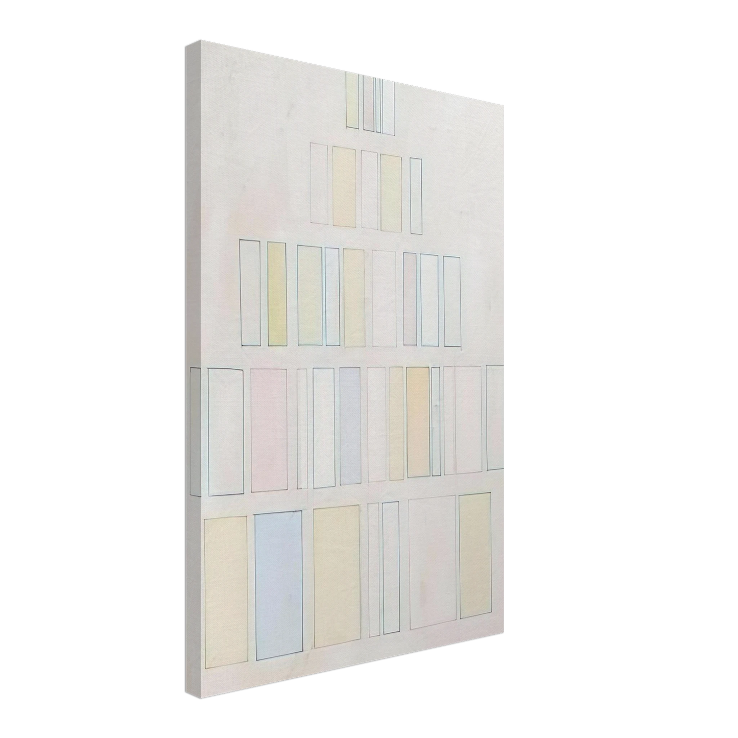 Robert Goodnough - Red and Green with Pale Colors - 1966 Canvas - 70x100 cm / 28x40 inches-canvas