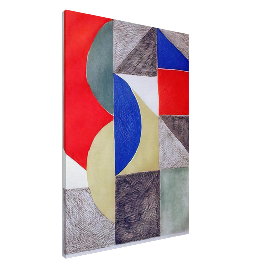 Sonia Delaunay - ABSTRACT COMPOSITION Canvas - 20x30 cm / 8x12 inches-canvas
