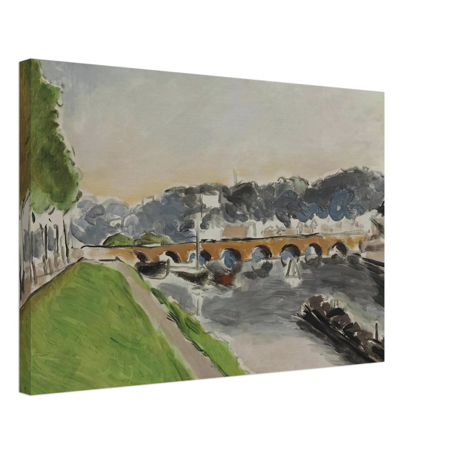 Henri Matisse - LE PONT DE SEVRES AU CHALAND 1917 Canvas - 40x60 cm / 16x24 inches-canvas