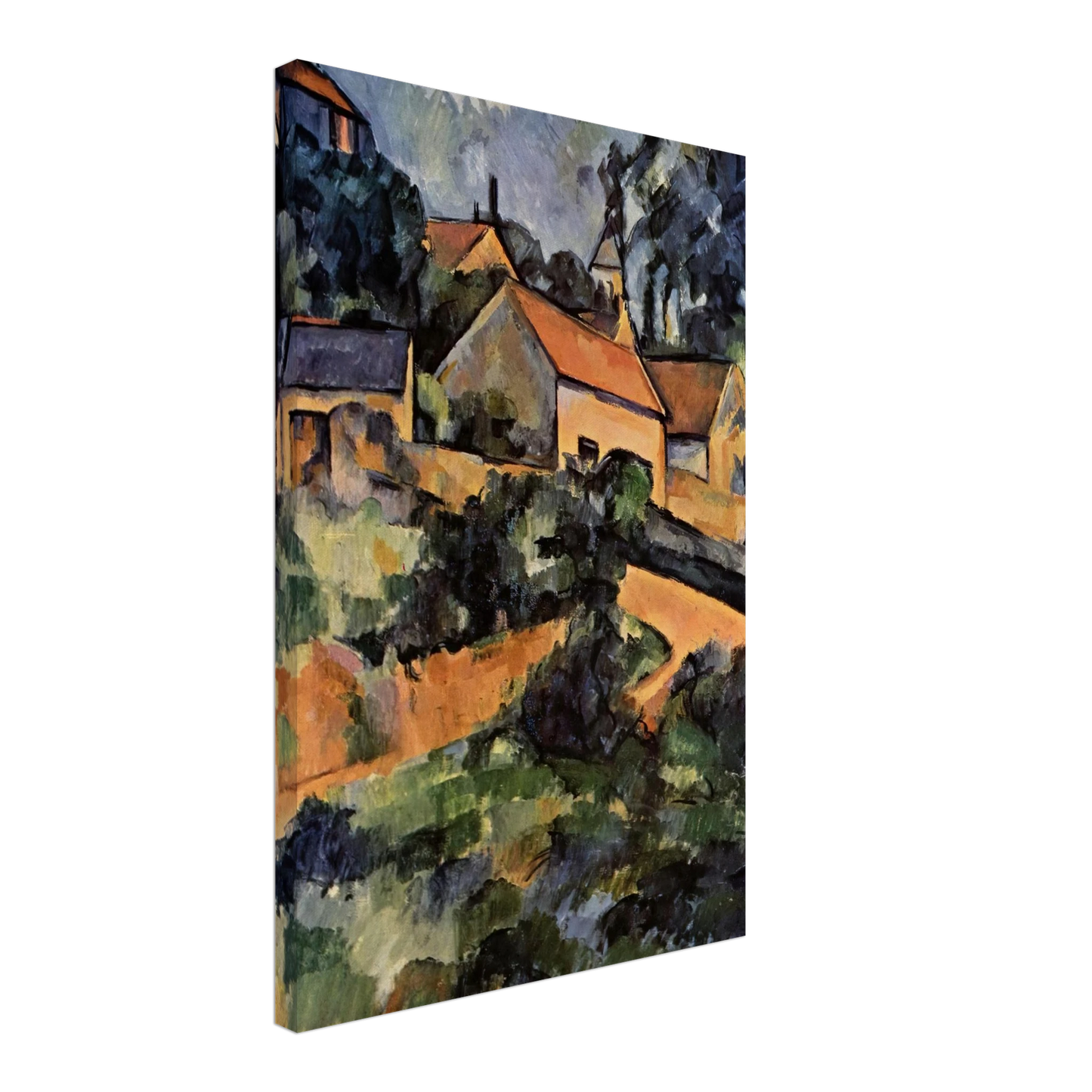 Paul Cezanne - Turning Road at Montgeroult Canvas - 70x100 cm / 28x40 inches-canvas