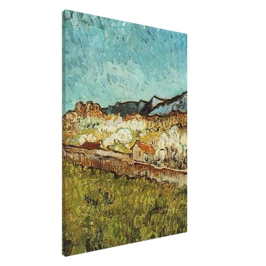 Vincent van Gogh - At the Foot of the Mountains Canvas - 20x30 cm / 8x12 inches-canvas