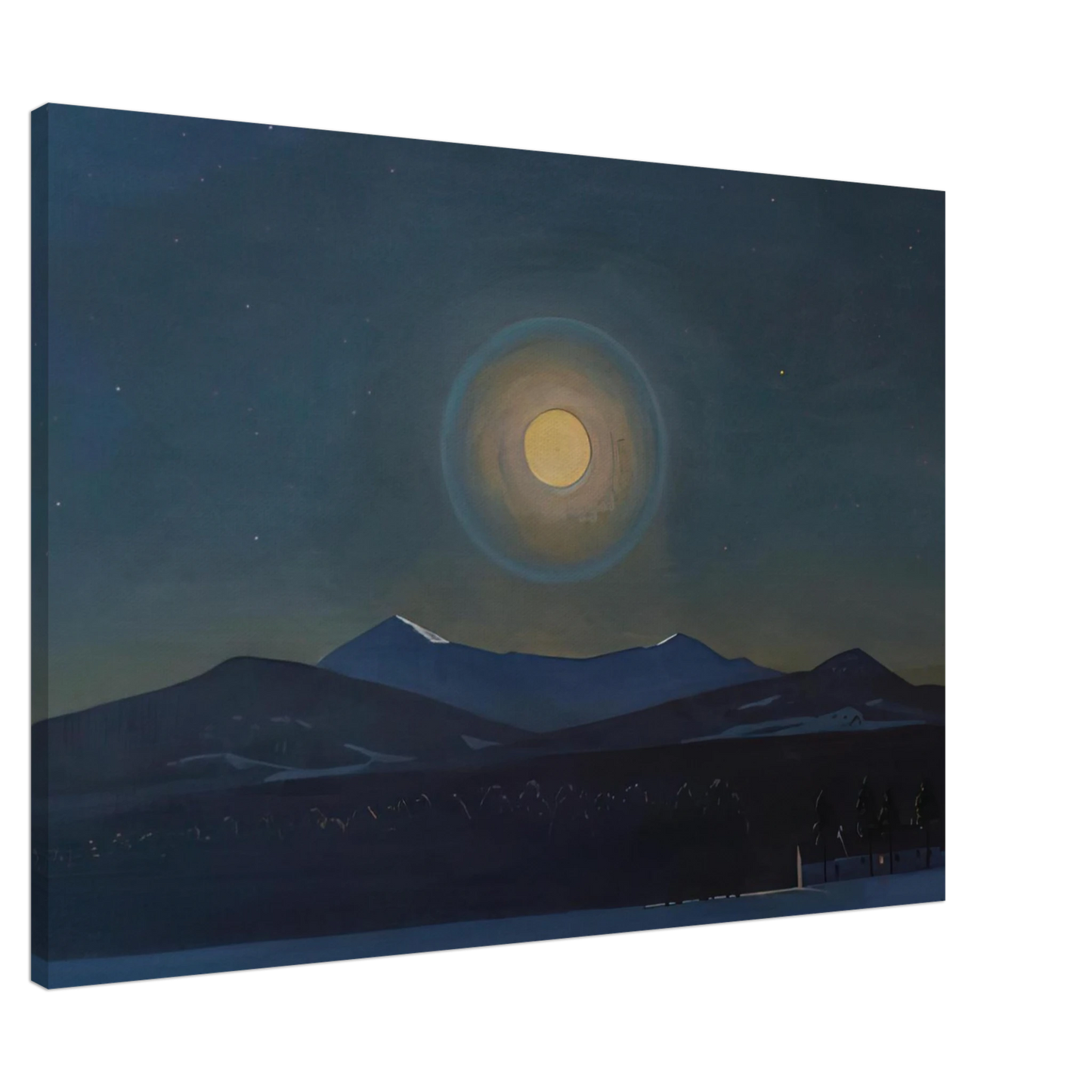 Rockwell Kent - Moonlight, Winter Canvas - 20x30 cm / 8x12 inches-canvas