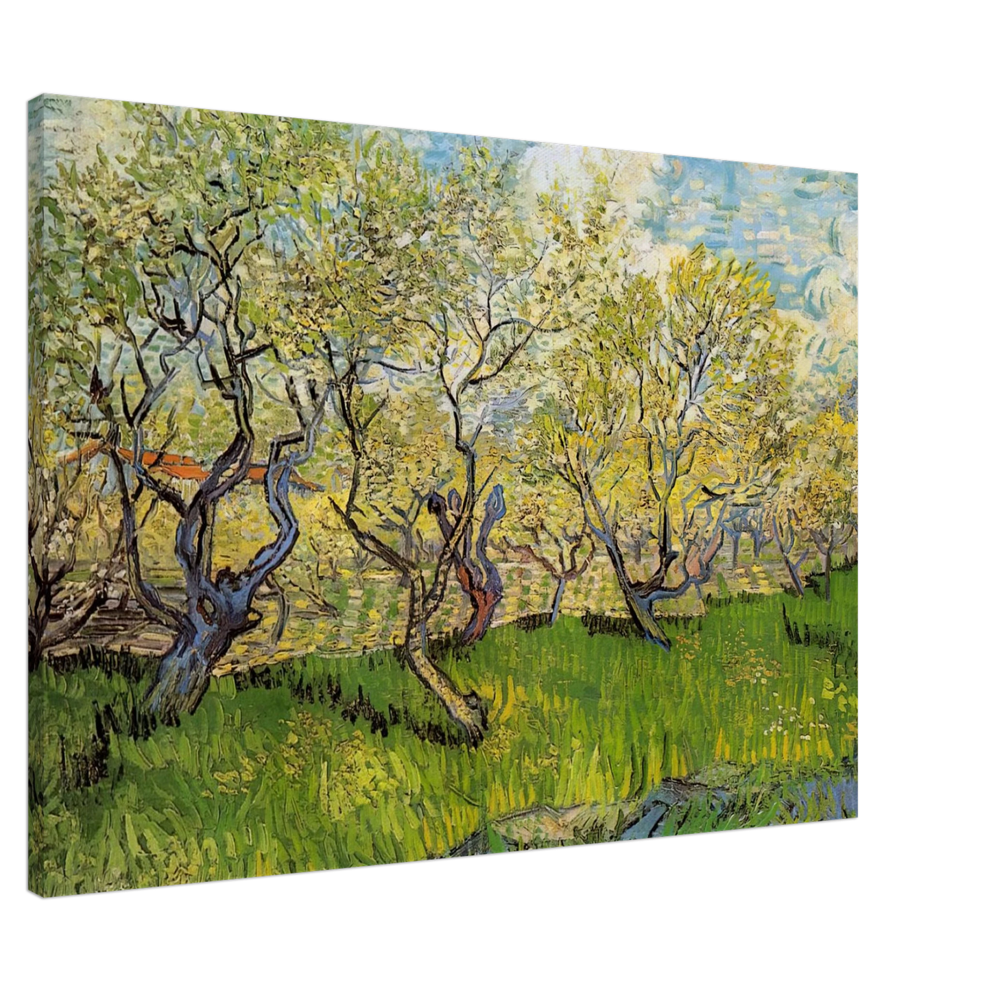 Vincent van Gogh - Orchard in Blossom Canvas - 20x30 cm / 8x12 inches-canvas