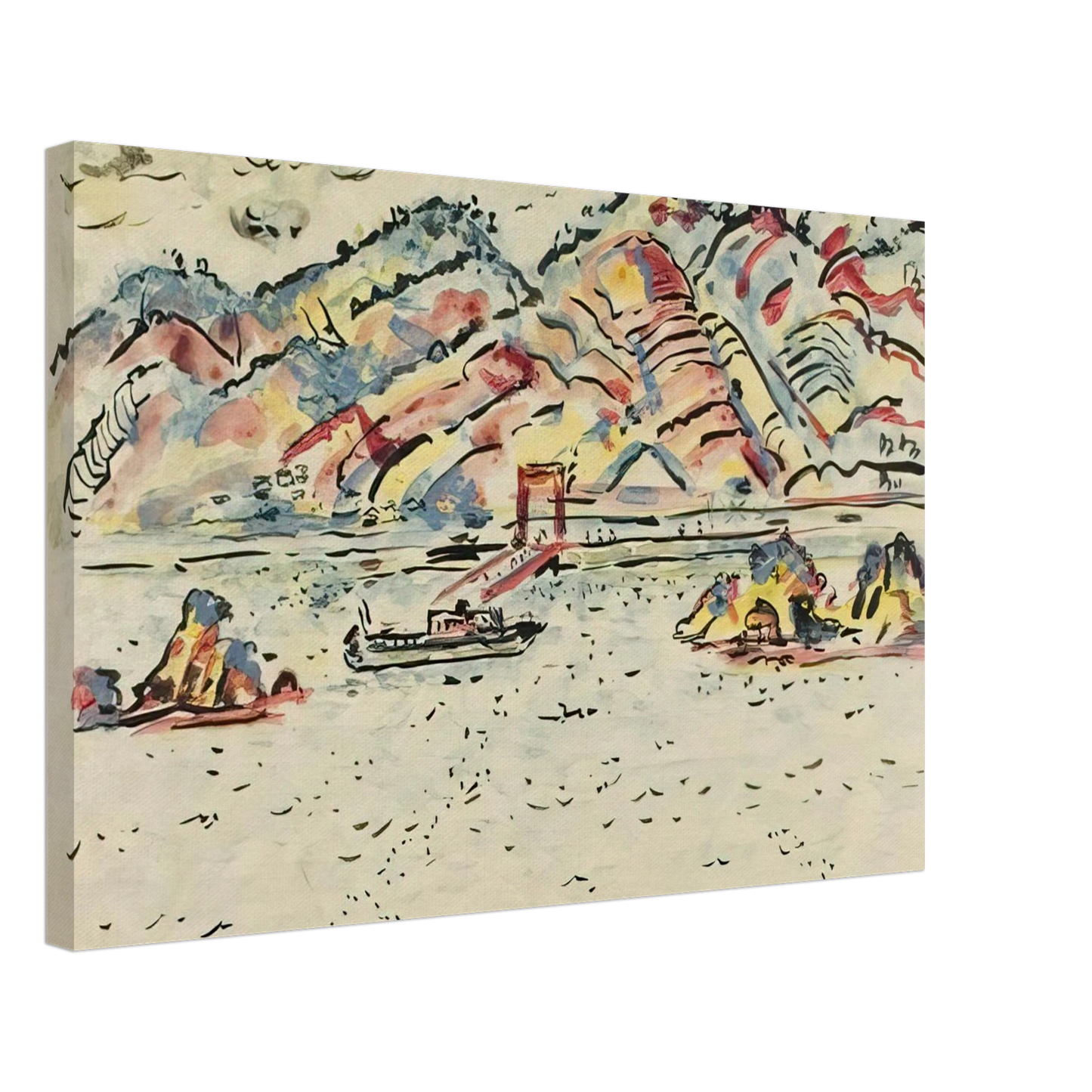 Ivan Albright - INLAND SEA JAPAN 1967 Canvas - 40x60 cm / 16x24 inches-canvas