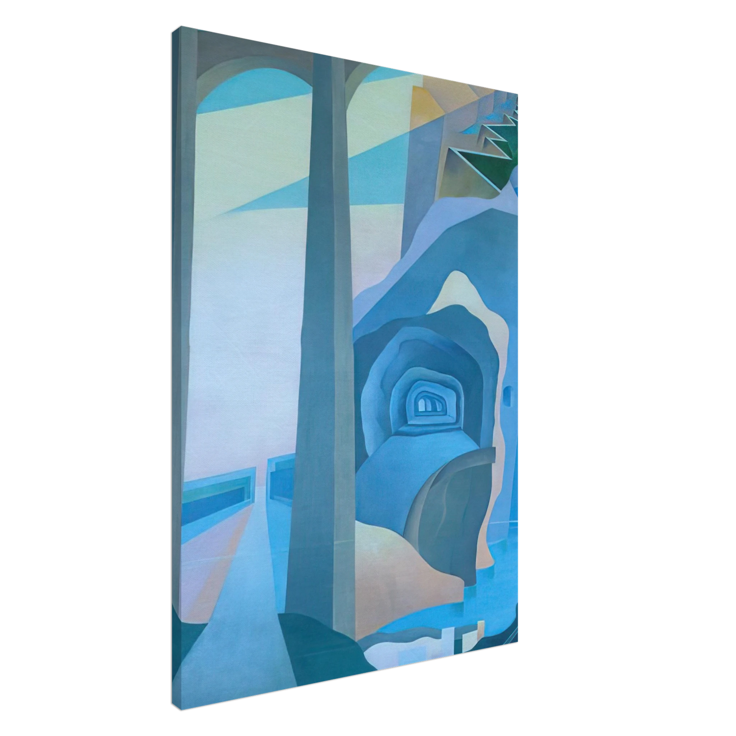 Benedetta Cappa - Synthesis of Overland Communications - 1933 - 1934 Palermo, Sicily, Italy Canvas - 20x30 cm / 8x12 inches-canvas