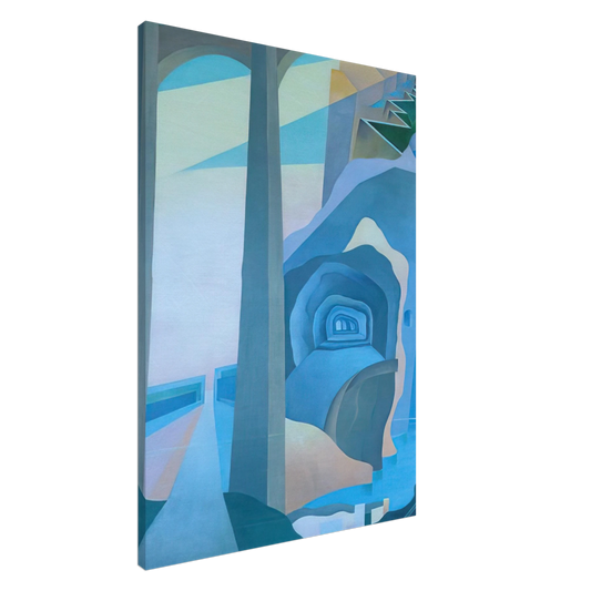 Benedetta Cappa - Synthesis of Overland Communications - 1933 - 1934 Palermo, Sicily, Italy Canvas - 20x30 cm / 8x12 inches-canvas