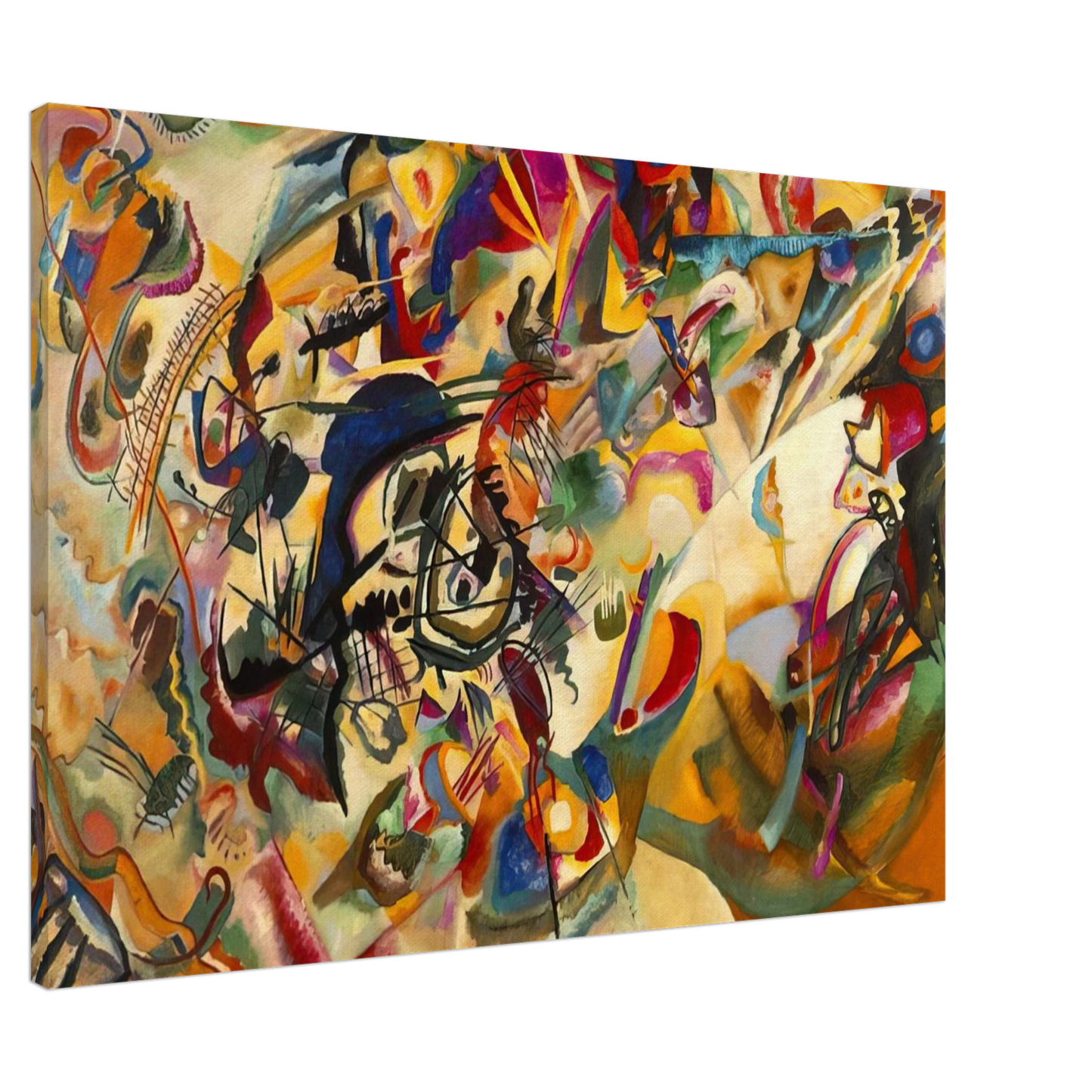 Wassily Kandinsky - COMPOSITION VII 1913 Canvas - 20x30 cm / 8x12 inches-canvas