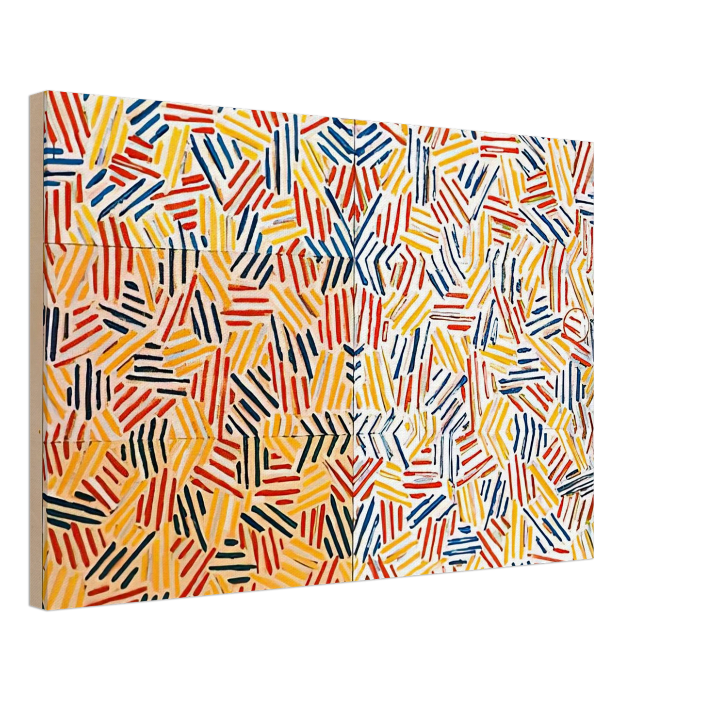 Jasper Johns - CORPSE AND MIRROR 1969 0 Canvas - 40x60 cm / 16x24 inches-canvas