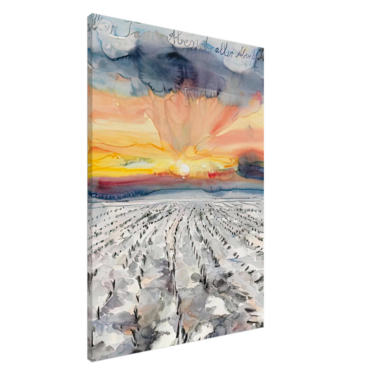 Anselm Kiefer - THE EVENING OF ALL DAYS THE DAY OF ALL EVENINGS 2014 Canvas - 20x30 cm / 8x12 inches-canvas