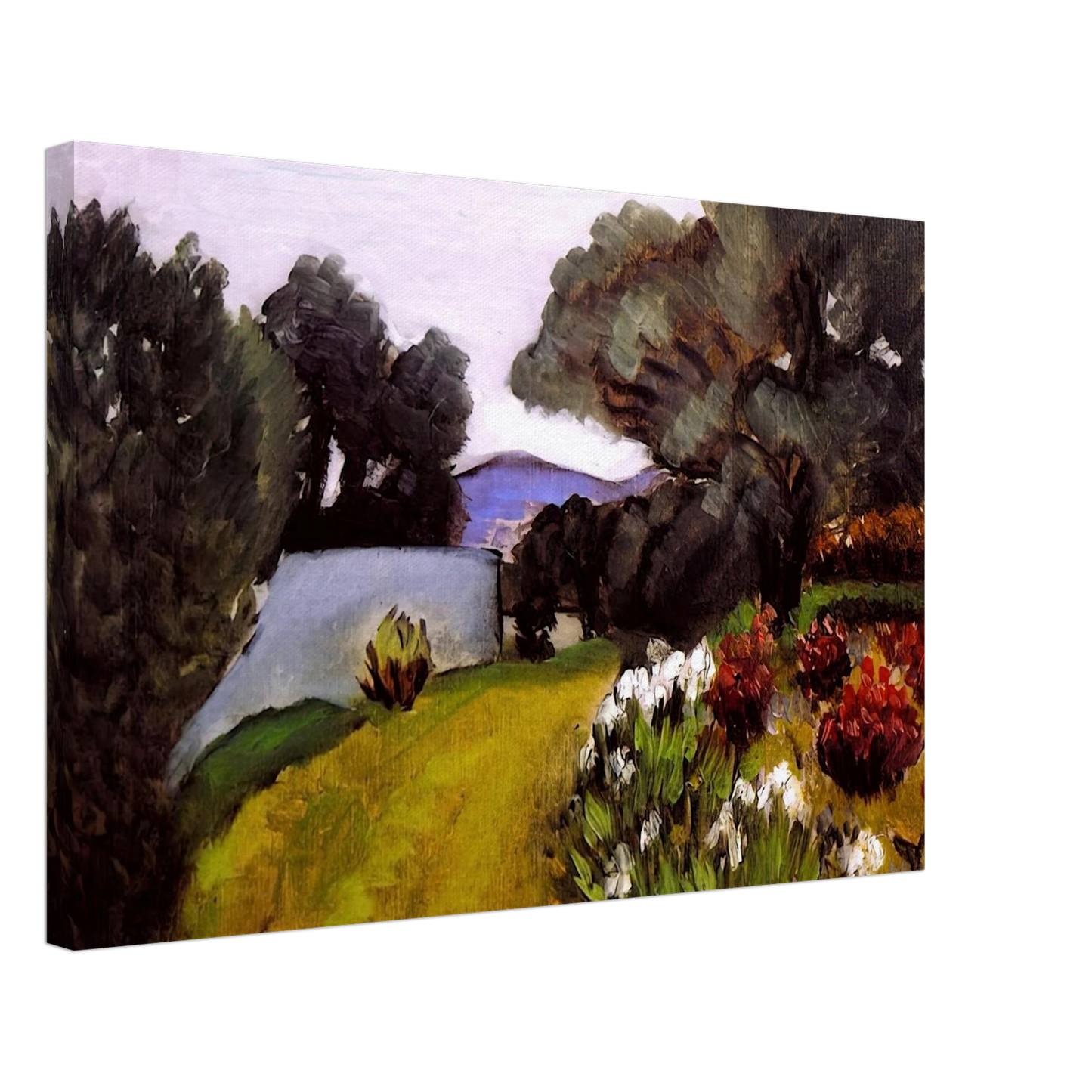 Henri Matisse - IN THE NICE COUNTRYSIDE GARDEN OF IRISES 1919 Canvas - 40x60 cm / 16x24 inches-canvas