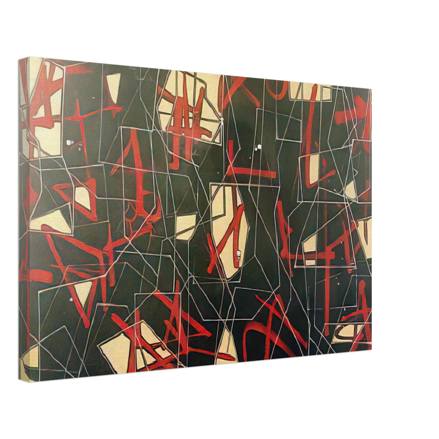 Jimmy Ernst - Synapse - 1950 Canvas - 70x100 cm / 28x40 inches-canvas