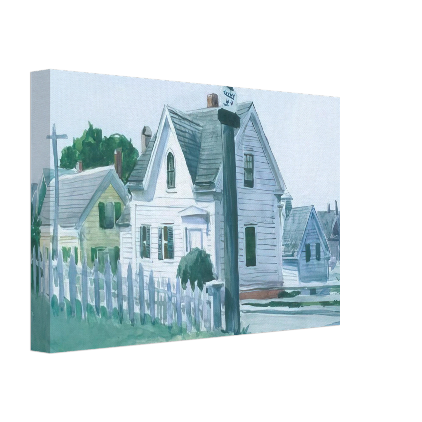 Edward Hopper - White House with Dormer Window Canvas - 40x60 cm / 16x24 inches-canvas