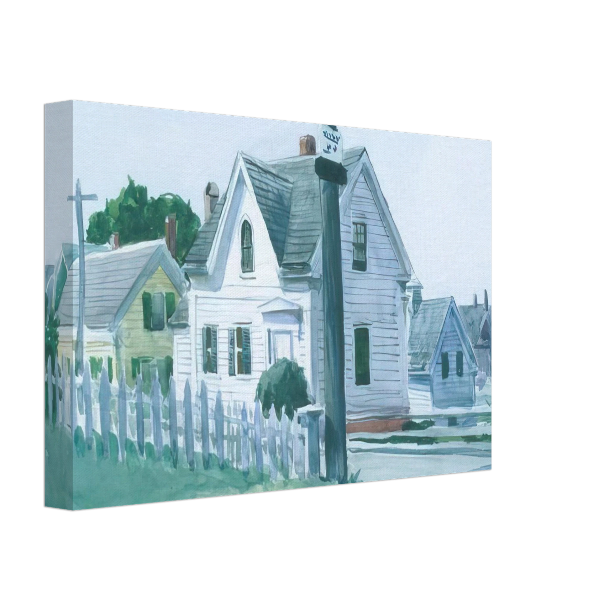 Edward Hopper - White House with Dormer Window Canvas - 40x60 cm / 16x24 inches-canvas